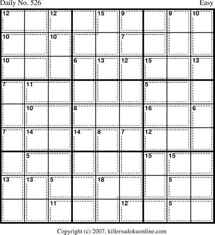 Killer Sudoku for 6/4/2007
