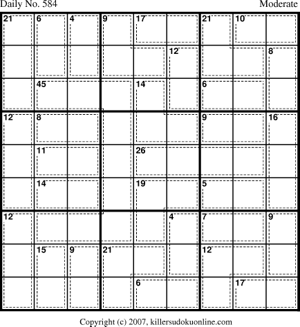 Killer Sudoku for 8/1/2007