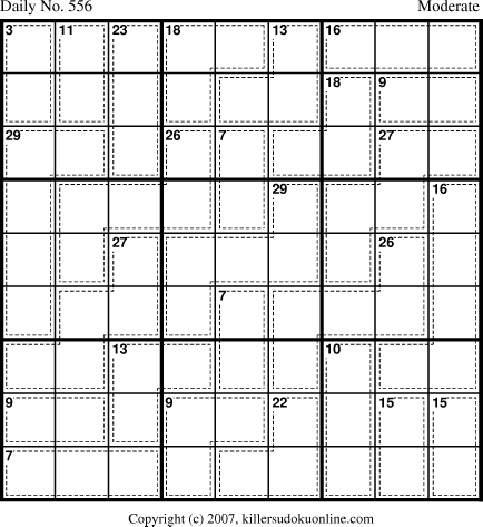 Killer Sudoku for 7/4/2007