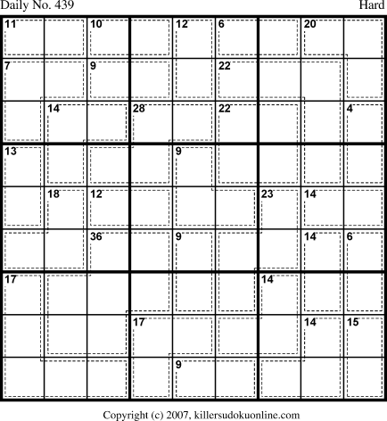 Killer Sudoku for 3/9/2007