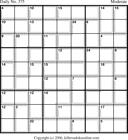 Killer Sudoku for 1/4/2007