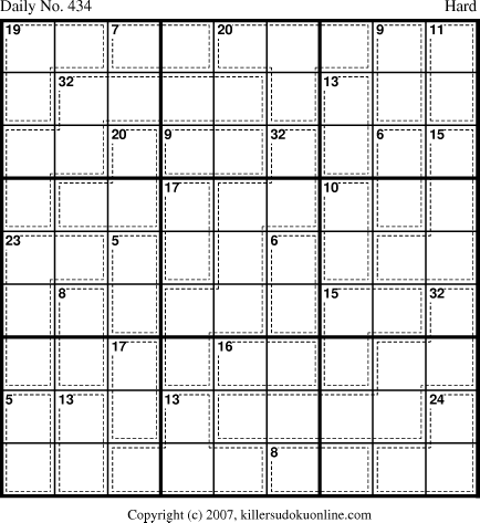 Killer Sudoku for 3/4/2007