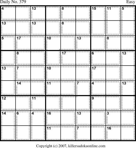 Killer Sudoku for 1/8/2007