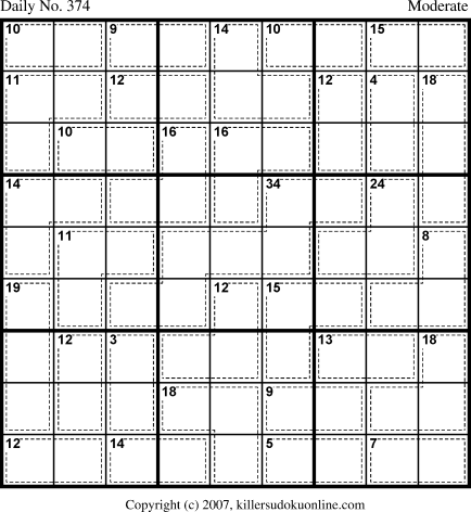 Killer Sudoku for 1/3/2007