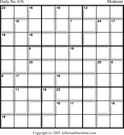 Killer Sudoku for 11/1/2007