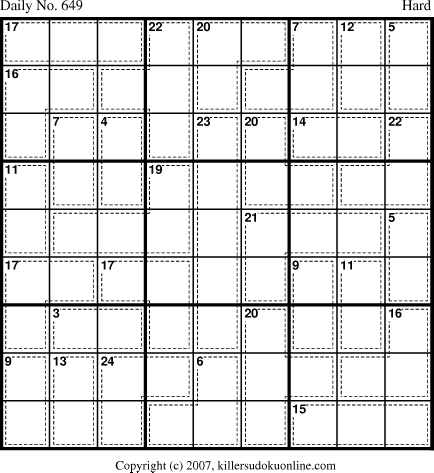 Killer Sudoku for 10/5/2007