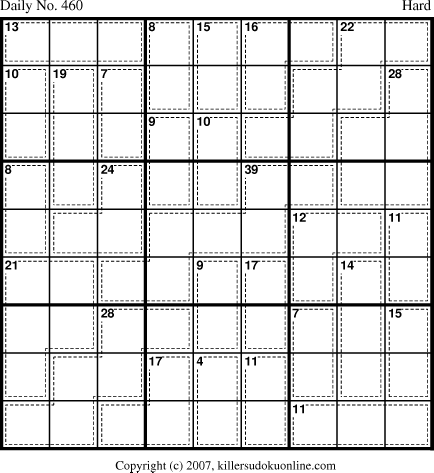 Killer Sudoku for 3/30/2007