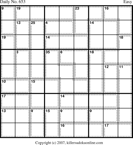 Killer Sudoku for 10/9/2007