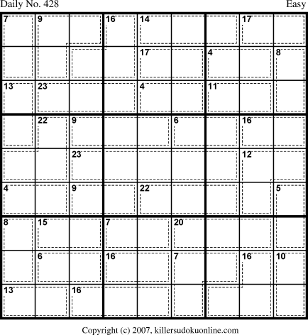 Killer Sudoku for 2/26/2007
