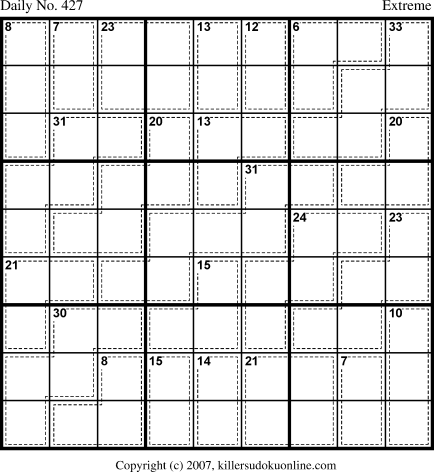 Killer Sudoku for 2/25/2007