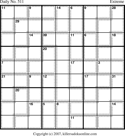 Killer Sudoku for 5/20/2007