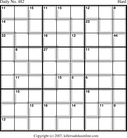 Killer Sudoku for 4/21/2007