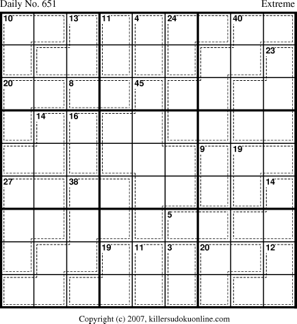 Killer Sudoku for 10/7/2007
