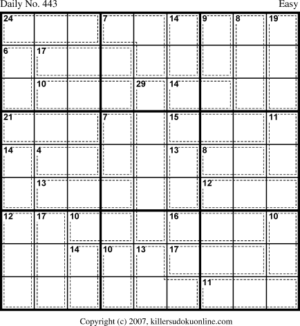 Killer Sudoku for 3/13/2007