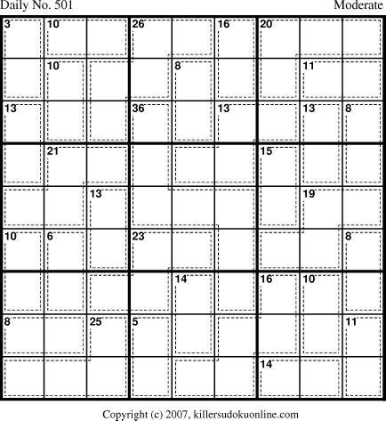 Killer Sudoku for 5/10/2007