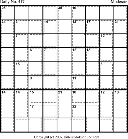 Killer Sudoku for 2/15/2007