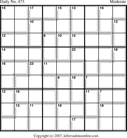 Killer Sudoku for 4/12/2007