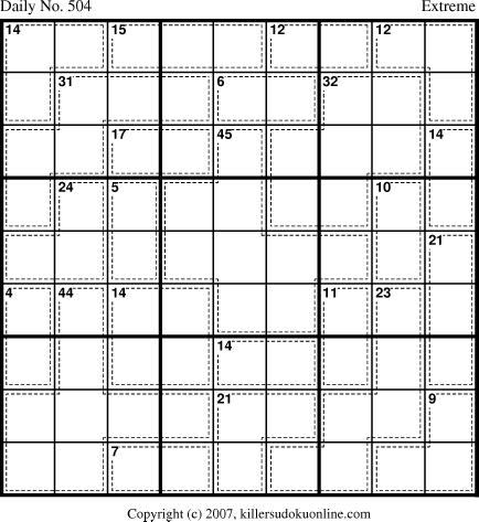 Killer Sudoku for 5/13/2007
