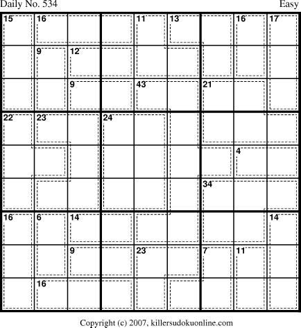 Killer Sudoku for 6/12/2007