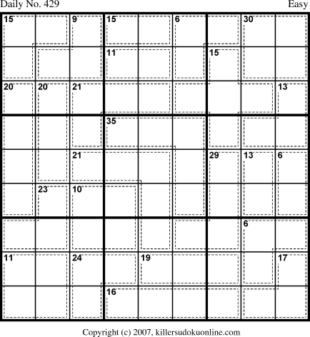 Killer Sudoku for 2/27/2007