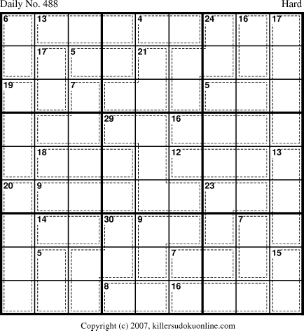 Killer Sudoku for 4/27/2007