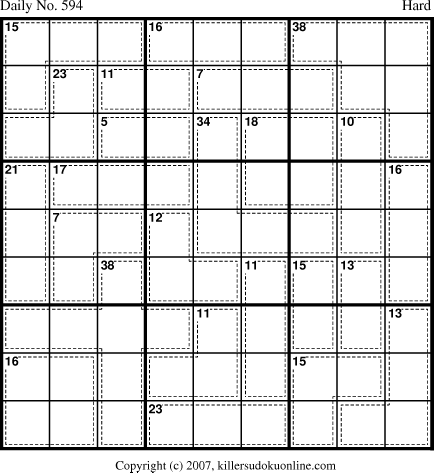 Killer Sudoku for 8/11/2007