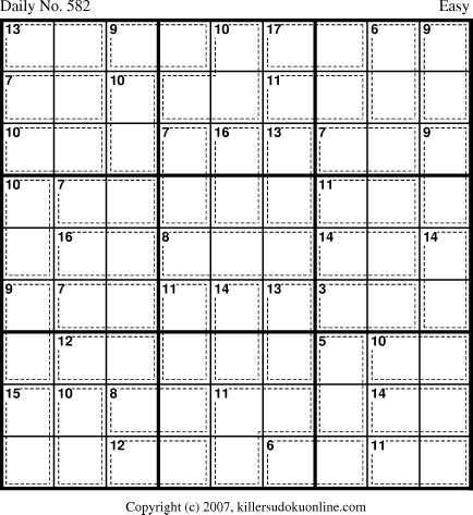 Killer Sudoku for 7/30/2007