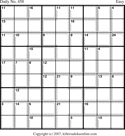 Killer Sudoku for 3/28/2007