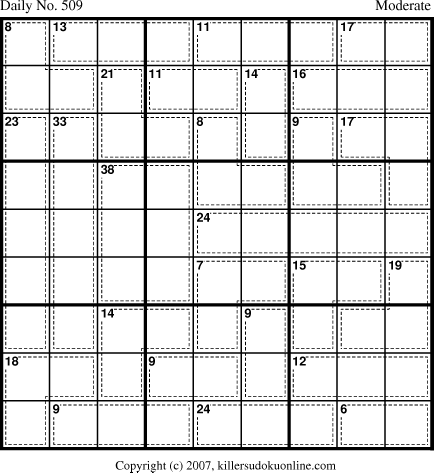 Killer Sudoku for 5/18/2007