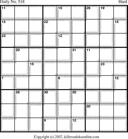Killer Sudoku for 5/27/2007