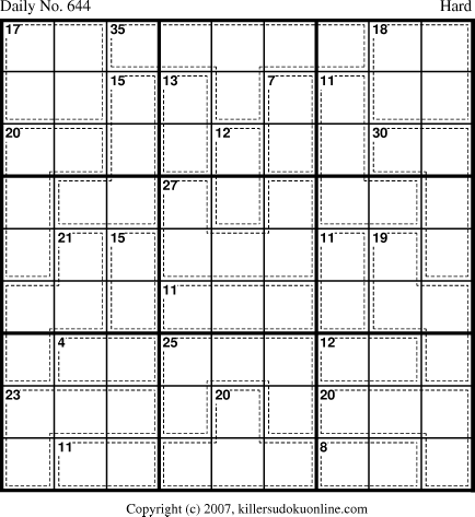 Killer Sudoku for 9/30/2007