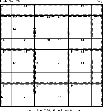 Killer Sudoku for 5/29/2007