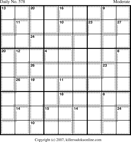 Killer Sudoku for 7/26/2007