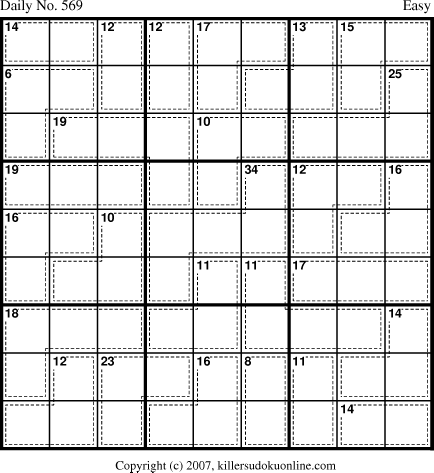 Killer Sudoku for 7/17/2007