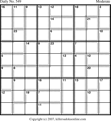 Killer Sudoku for 6/27/2007
