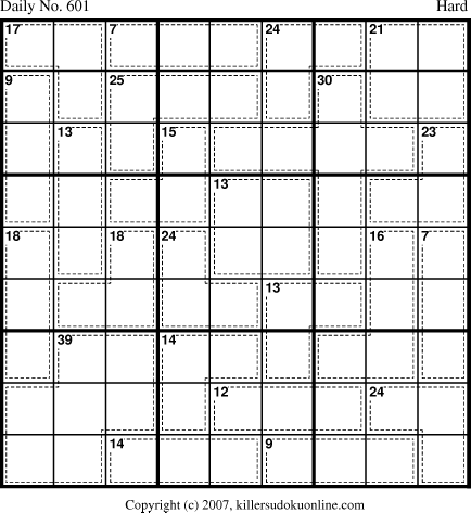 Killer Sudoku for 8/18/2007