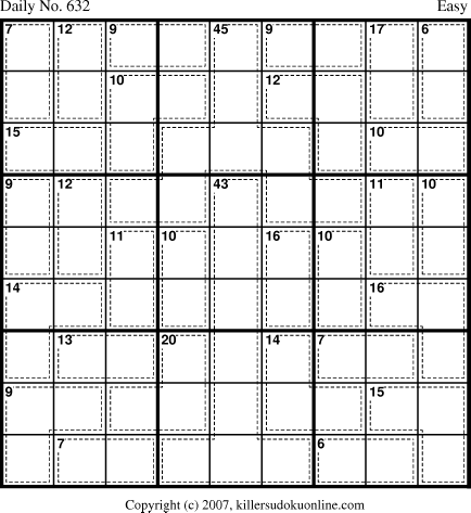 Killer Sudoku for 9/18/2007