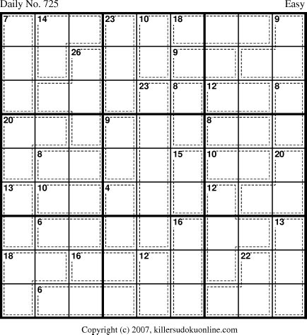 Killer Sudoku for 12/19/2007