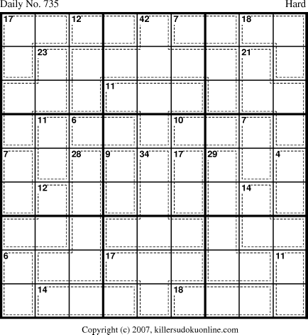 Killer Sudoku for 12/29/2007