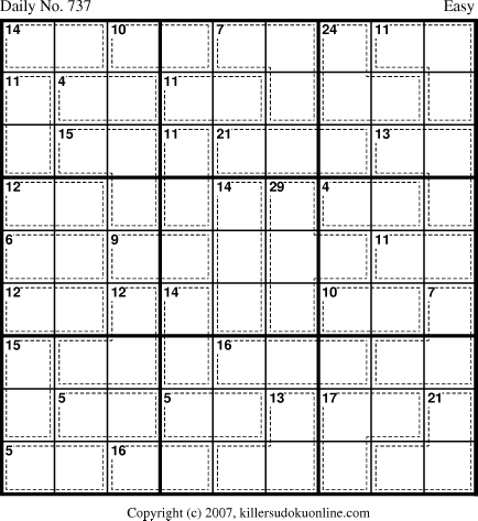Killer Sudoku for 12/31/2007
