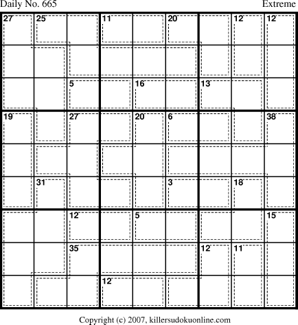 Killer Sudoku for 10/21/2007