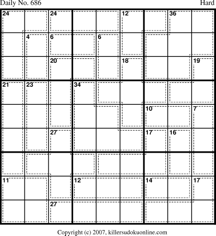 Killer Sudoku for 11/10/2007