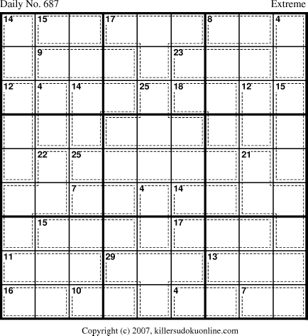 Killer Sudoku for 11/11/2007
