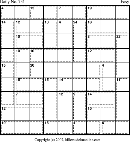 Killer Sudoku for 12/25/2007