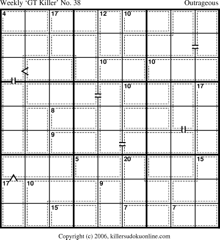 Killer Sudoku for 1/1/2007