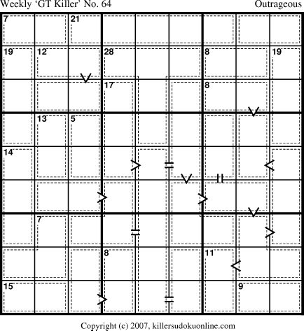 Killer Sudoku for 7/2/2007
