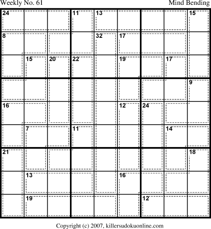 Killer Sudoku for 3/5/2007
