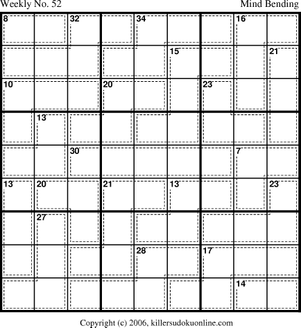 Killer Sudoku for 1/1/2007