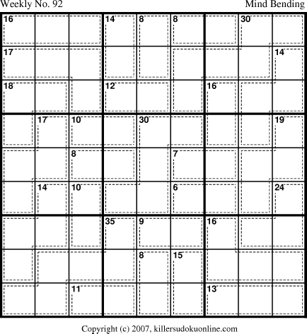 Killer Sudoku for 10/8/2007
