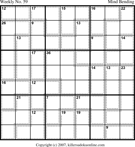Killer Sudoku for 2/19/2007